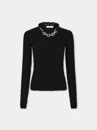 Maglione nero in lana