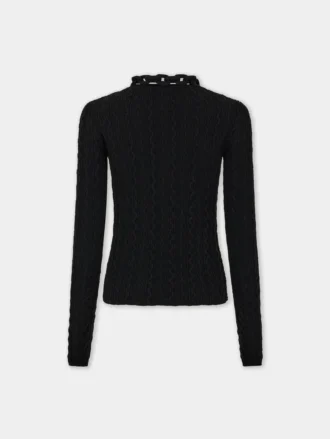 Maglione nero in lana