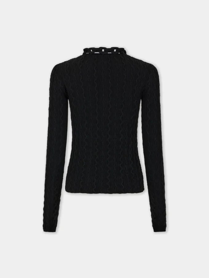 Maglione nero in lana