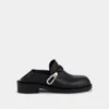 Mules nere in pelle liscia