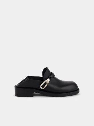 Mules nere in pelle liscia