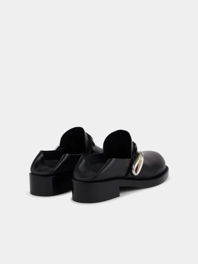 Mules nere in pelle liscia