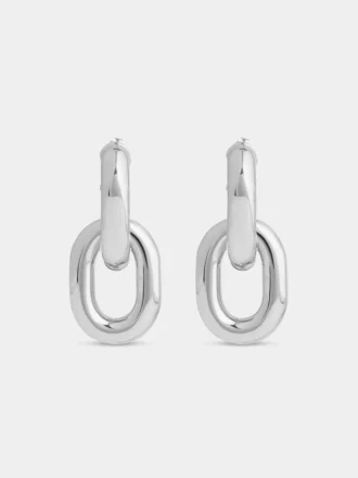 Orecchini doppi XL Link in argento