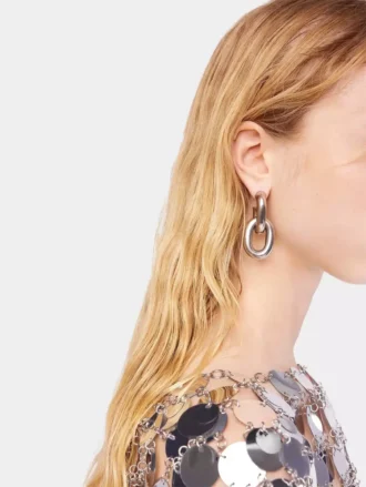 Orecchini doppi XL Link in argento
