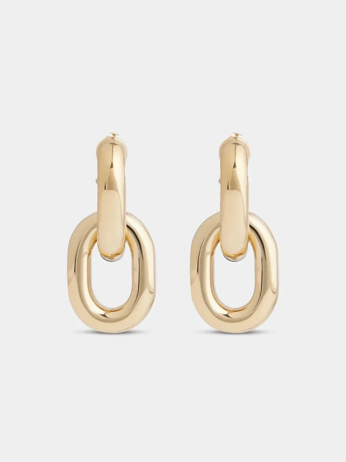 Orecchini Gold Double XL Link