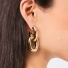 Orecchini Gold Double XL Link
