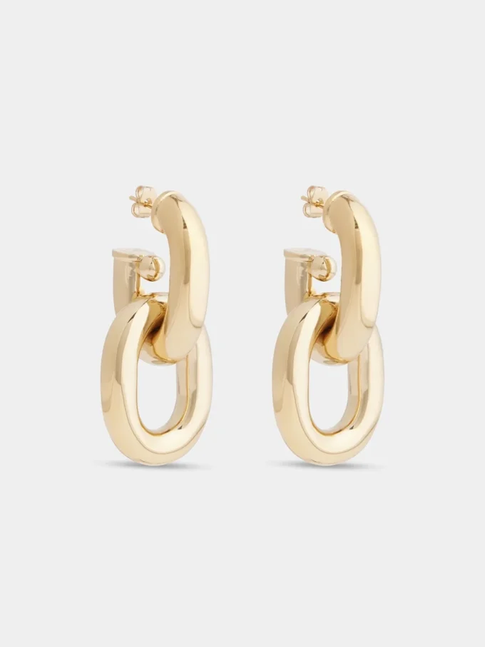 Orecchini Gold Double XL Link