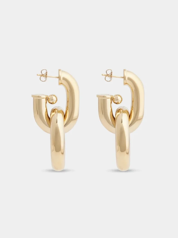Orecchini Gold Double XL Link
