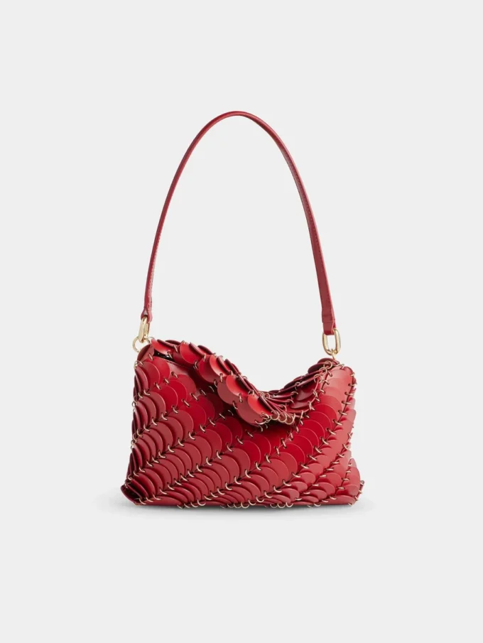 Pochette rossa Paco in pelle di vitello