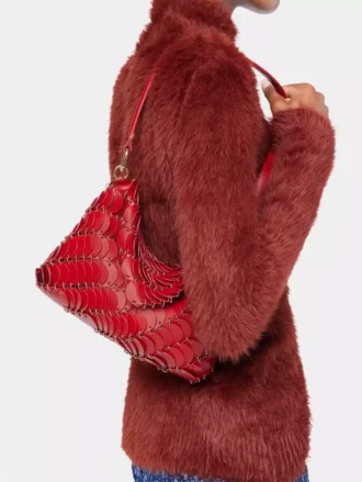 Pochette rossa Paco in pelle di vitello