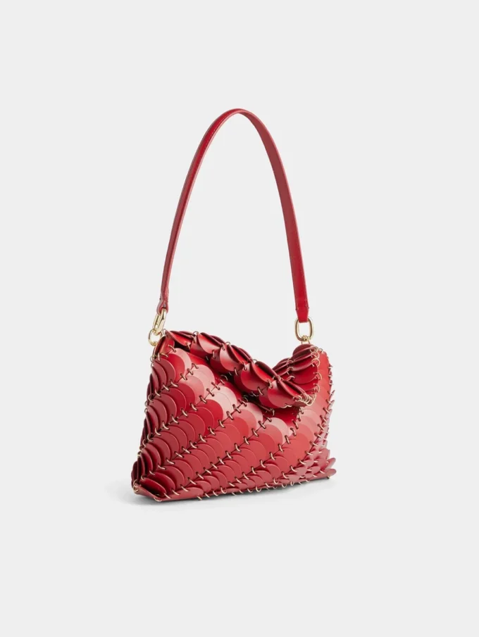 Pochette rossa Paco in pelle di vitello