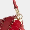 Pochette rossa Paco in pelle di vitello