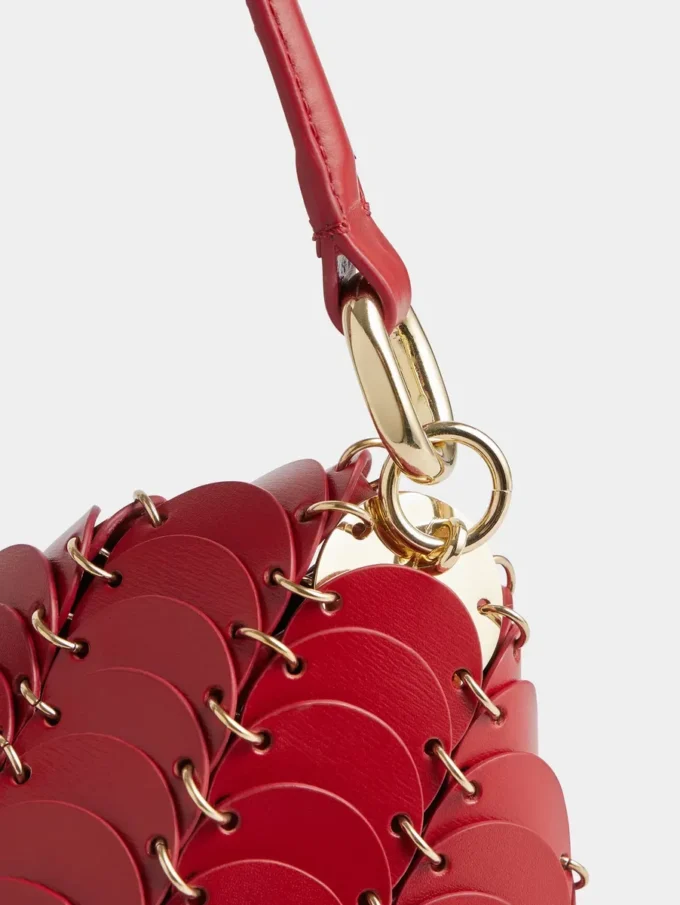Pochette rossa Paco in pelle di vitello