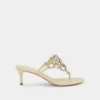 Sandali con tacco basso e strass