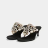 Sandali con tacco basso e strass