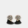 Sandali con tacco basso e strass