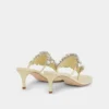 Sandali con tacco basso e strass