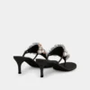Sandali con tacco basso e strass