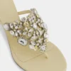 Sandali con tacco basso e strass