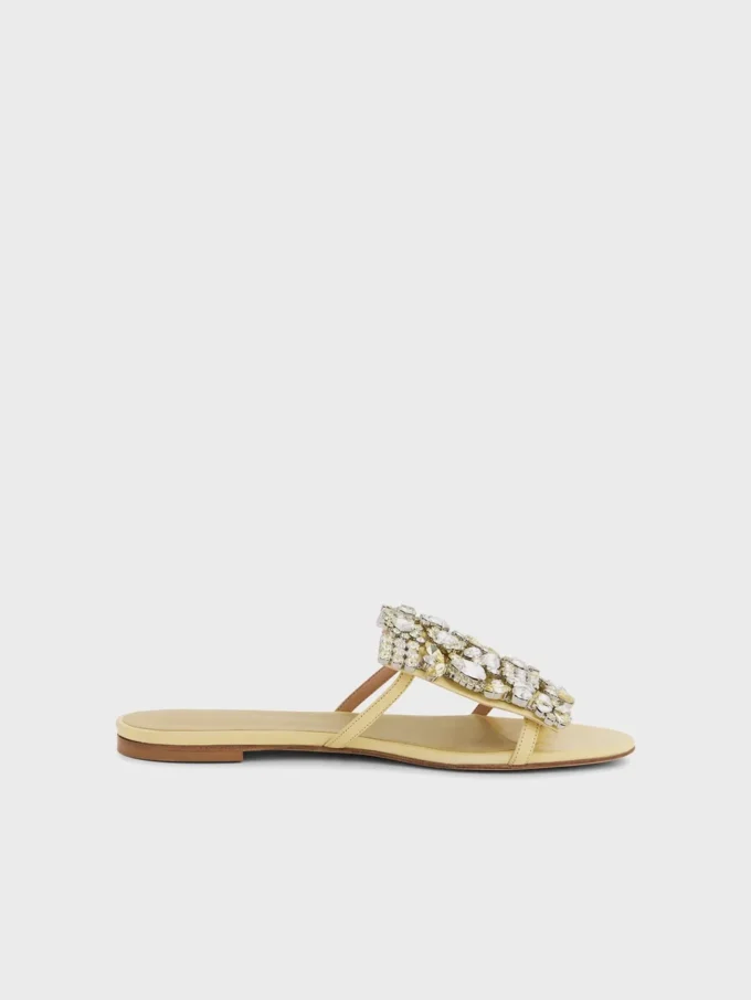 Sandali piatti con strass