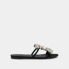 Sandali piatti con strass