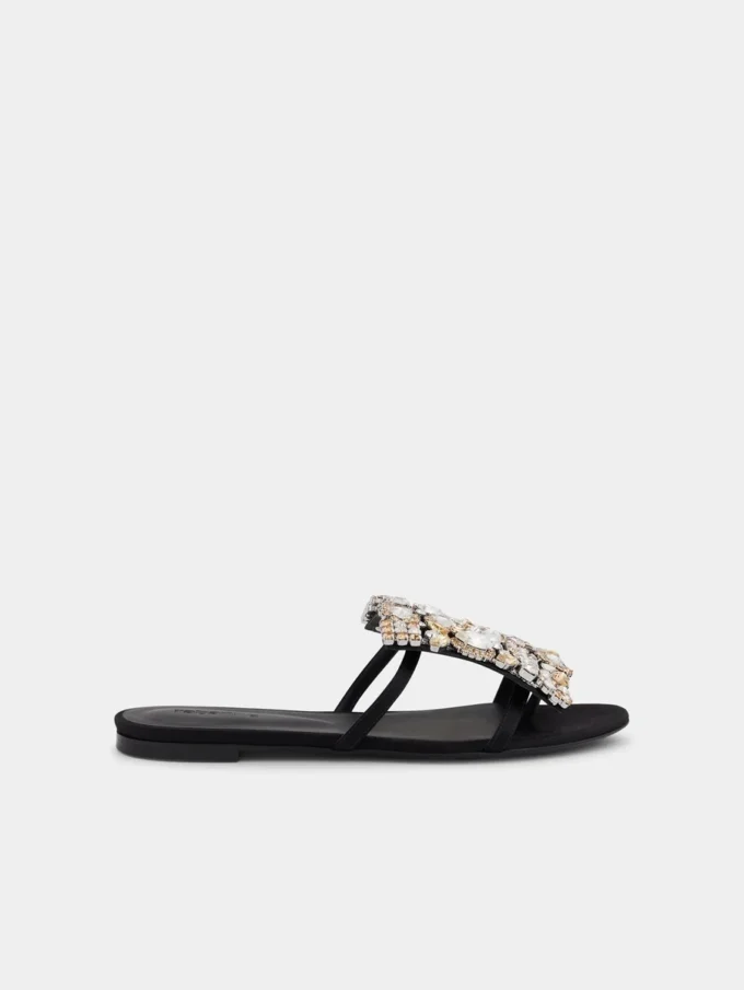 Sandali piatti con strass