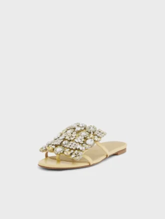 Sandali piatti con strass