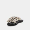 Sandali piatti con strass