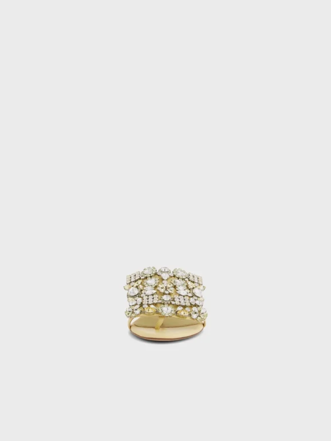 Sandali piatti con strass
