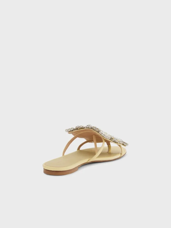 Sandali piatti con strass