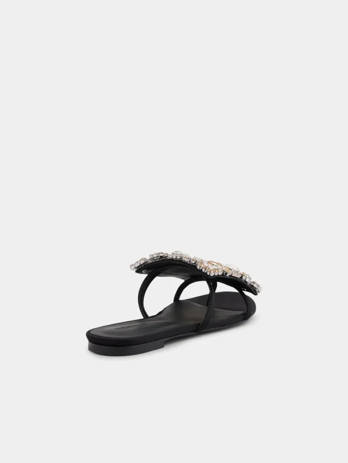 Sandali piatti con strass