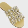 Sandali piatti con strass
