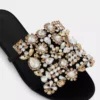 Sandali piatti con strass