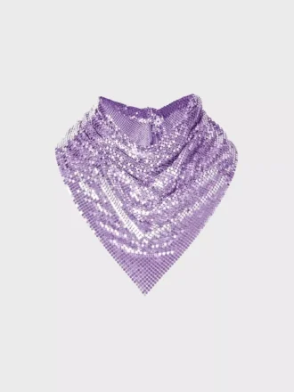 Sciarpa in maglia metallica viola