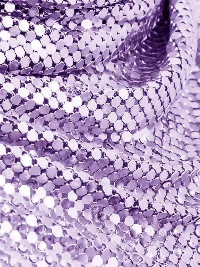 Sciarpa in maglia metallica viola