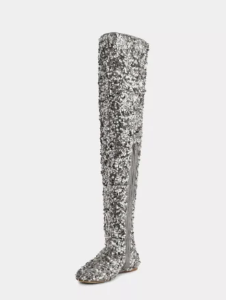 Stivali alti con paillettes