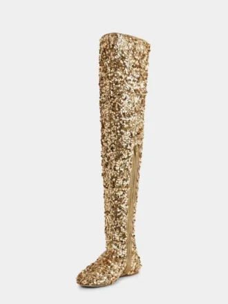 Stivali alti con paillettes