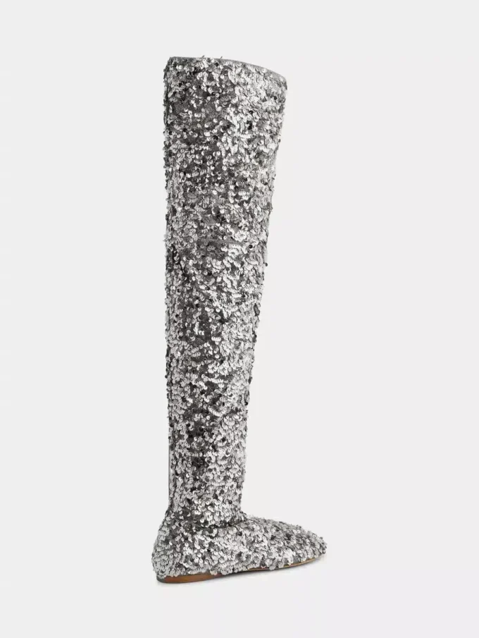 Stivali alti con paillettes
