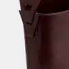 Stivali bordeaux in pelle liscia