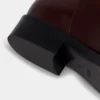 Stivali bordeaux in pelle liscia