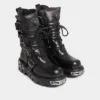 Stivali neri Rabanne x New Rock