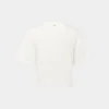 T-shirt bianca con piercing