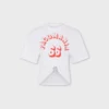 T-shirt in cotone stampato con piercing