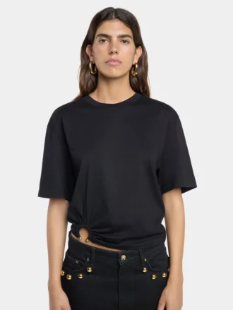 T-shirt oversize con piercing
