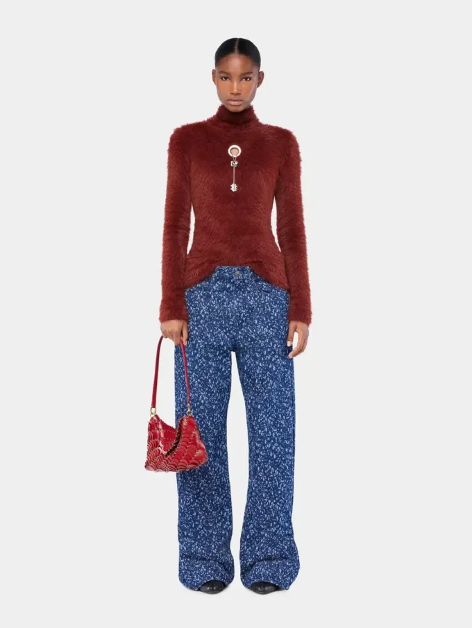 Pochette rossa Paco in pelle di vitello