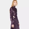 Top con collo alto e paillettes