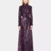 Top con collo alto e paillettes