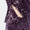 Top con collo alto e paillettes