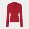 Top in jersey con dettagli arricciati