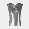 Top in mini maglia argentata Top in mini maglia argentata